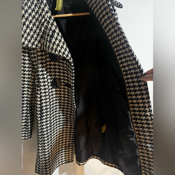 Soia & Kyo wool houndstooth mid-length length coat - Picture 4 of 10